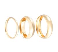 IXDEAXLY Multi Layer Curved Bracelets for Women Trendy Wide Stackable Chunky Cuff Bracelet Jewelry for Women, 3Pcs Gold, Zinc, no gemstone