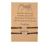 IXDEAXLY Yin Yang Fish Bracelets for Women Men Matching Black White Disc Tai Chi Couples Friendship BFF Bracelets Gift Jewelry, Adjustable, Zinc, no gemstone