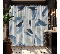 IXEHOH Abstract Colorful Brush Strokes Shower Curtain | Polyester Fabric, Bathroom Decor, Bathtub Partition,Hanging Shower Curtain with 12pcs Hook,Machine Washable(100x200cm/39x79in(WxH))