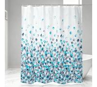 IXEHOH Blue Fabric Shower Curtain,Soft Fabric Hotel Shower Curtain for Bathroom,Modern Polyester Water Repellent Machine Washable(75x180cm/29x71in(WxH))