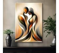 IXEHOH Large Modern Abstract Canvas Wall Art for Living Room, Couple Embracing Romantic Wall Decor, Aesthetic Wall Art, Pictures Wall Decor, Canvas Prints for Home Office Bedroom 60x80
