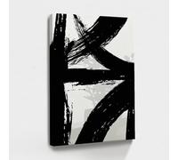 IXEHOH Modern Black and White Abstract Canvas Wall Art, Bold Brushstroke Paintings Wall Decor, Minimalist Zen Artwork For Walls, Aesthetic Vertical Wall Art for Living Room. 70x100