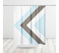 IXEHOH White Fabric Shower Curtain for Bathroom - Geometric Water Repellent Shower Curtain Set,Washable,Modern Decorative 75x180cm/29x71in(WxH)