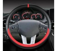 IXEUYN Auto Steering Wheel Cover for Ford Puma MK2 ST/ST-Line X 2020-2024, Anti-slip Breathable Leather Car Steering Wheel Cover Protector Accessories,red-O
