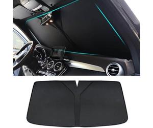 IXEUYN Car Front Window Sunshades for Fo-rd Fiesta Hatchback 2008-2017, Sun Shade Windscreen Anti-UV Umbrella Foldable Inside Block Cover Visor Heat Insulation Accessories