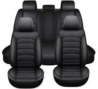 IXEUYN Car Leather Seat Covers Sets for MG HS 2018-2023（Fuel Version）, Waterproof Breathable Car Seat Cushion Protectors All-Weather Front Rear Seat Cover Accessories,Black