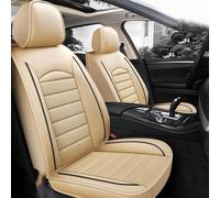 IXEUYN Full Set Leather Seat Covers for Nissan Pixo 2009-2014, Custom Luxury All Weather Seat Covers Comfortable Waterproof Nonslip Front Rear Seat Protectors Accessories,beige