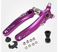 IXF Bike Crankset，Mountain Bike Chain Wheel 170mm 104 BCD with Bottom Bracket Kit and Chainring Bolts for MTB BMX Road Bicyle, Compatible with Shimano, FSA, Gaint (Purple)