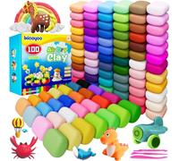 Ixiaoyoo Air Dry Clay, 100 Colors Modelling Clay for Kids with Tools | Soft & Non-Sticky, DIY Creative Molding Clay, Arts Crafts Kits, Toys Gifts for Age 3 4 5 6 7 8+ Years Old Boys Girls Kids