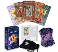 IXIGER Tarot Cards Age 14+ Set With Guide Book for Beginners - Deck With Meanings, Fortune Telling Game, Velvet Storage Bag