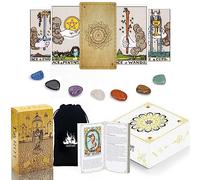 IXIGER Tarot Deck With Guide Book for Beginners and Expert Readers - Standard Size 4.75" x 2.76", 78 Classic Cards (Yellow Angel Gift Box)