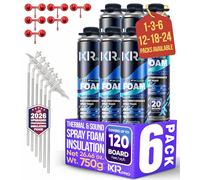 ixirpro Spray Foam Insulation Can (6 x 26.46 oz. / 750 g) Expanding Sealant, High Density Closed Cell Spray Foam Insulation for Walls Ceiling Windows Doors