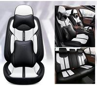 IXITAB Car Seat Covers Universal Set for Audi S4 C4 S2 Sedan B4 Avant RS 2 P1 S8 D2 S6 C4 S4 Quattro B5 S6 C5 S3 8L Car Accessories, Black and White Luxury