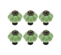 IXMLDAXD Ceramic Handle, 6 Pcs Ceramic Glazed Pumpkin Knobs Classy Vintage Cabinet Door Pull Handle