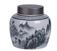 IXMLDAXD Cremation urn， Adult Male or Female Ceramics Seal Moisture Proof Cremation Urns(C Style)