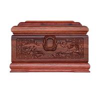 IXMLDAXD Cremation urn， Ashes Cremation Urns Keepsake Jar Human Box, Woodcarving Pattern