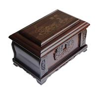 IXMLDAXD Cremation urn， Ashes Human Use Cremation Urns Box, Skilled Craftsmen Woodcarving Truly Beautiful Resting Place