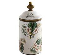 IXMLDAXD Cremation urn， Ceramic Decorative Urns Handmade Ceramics Keepsake Burial Urn at(White)