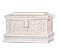 IXMLDAXD Cremation urn， High-end White Jade Longevity Boxes, Urns, Dragon Palace, Unisex Funeral Supplies Millennium unchanged(C)