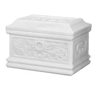 IXMLDAXD Cremation urn， High-end White Jade Longevity Boxes, Urns, Dragon Palace, Unisex Funeral Supplies Millennium unchanged(A)