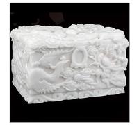 IXMLDAXD Cremation urn， High-end White Jade Longevity Boxes, Urns, Dragon Palace, Unisex Funeral Supplies Millennium unchanged