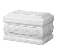 IXMLDAXD Cremation urn， High-end White Jade Longevity Boxes, Urns, Dragon Palace, Unisex Funeral Supplies Millennium unchanged