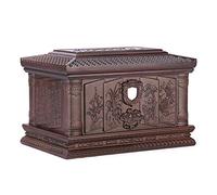 IXMLDAXD Cremation urn， Urns for Human Ashes Forever Memory Box Woodcarving Bamboo and Plum Fine Texture