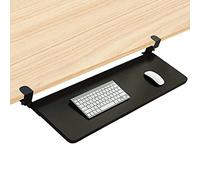 IXMLDAXD Keyboard Tray， For Home Office Computer Desk Extender, Under Sliding Keyboard Drawer Platforms, with Clamp, Easy Install, Ergonomic(Black,65X25cm/25.5X10inch)