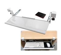 IXMLDAXD Keyboard Tray， With Mouses Pad, Ergonomic Desk Extender Shelf, Change The Sitting Position, Support The Hands, Relieve Fatigue(White)