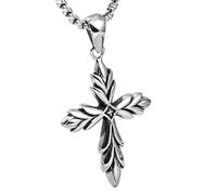 IXMLDAXD necklace， Farmers Christians & Country Life Lovers Wheat Ear Cross Necklace