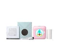 IXMLDAXD printer, Mini Adhesive Label Printer Portable Bluetooth Photo Printing Pocket 58mm(Pink C Printer)