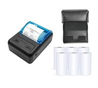 IXMLDAXD printer， Mini label printer Portable Printer Label Multifunctional Bluetooth Machine Home Office Support Multiple Systems(Add Case Six Rolls)