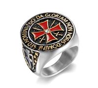 IXMLDAXD ring， Crossed Swords & Center Diamond, Historical Collectible Biker Ring(O)