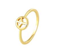 IXMLDAXD ring， Peace Love Couple Ring for His & Hers, Her Dainty 18K Gold Band & Bold Enamel No War Signet Rings(For Women,U)