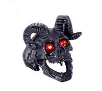 IXMLDAXD ring， Titanium Steel Goat of Mendes Skull Ring for Halloween Cosplay & Gothic Outfits(Y)