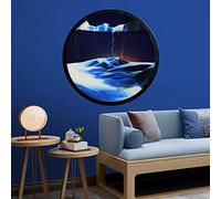 IXMLDAXD Sand Animation， 3D Round Glass Wall Mounted 360 Degree Rotating Sand Art Multicolor Multiple Sizes(F,9.4IN)