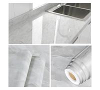 IXMLDAXD self-Adhesive Wallpaper, Contact Paper,5/10M Length Marble Wallpaper, Peel and Stick Wall Paper,Easily Removable(Grijs,393.75x31.5IN)