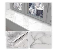 IXMLDAXD self-Adhesive Wallpaper, Marble Contact Paper Glossy Marble Wallpaper Self-Adhesive Wallpaper 3/5M Length Cabinet Paper Kitchen Countertops(Wit,118.11x31.5IN)