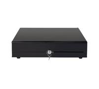 IXMLDAXD Supermarket cashier box， Cash Register Drawer Single Large Front Media Slots Removable Coin Compartment For Small Businesses(Noir)