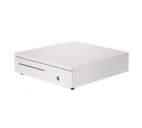 IXMLDAXD Supermarket cashier box， Small Square Money Drawer Cash Register with Fully Removable Tray 5 Bill/4 Coin(Bianco)