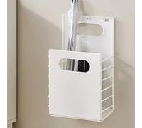 IXMLDAXD umbrella holder， Portable Umbrella Stand Holder with Wall Mount/Floor Standing Handle Space saving Organizer for 6 8 Umbrellas Gray(White)