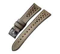 IXMLDAXD watch strap, Compatible With Antique Watchband Breathable Style First Layer Cowhide Leather, Handmade Men's Strap(Grey,18mm)