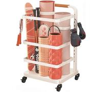 IXMLDAXD Yoga mat Support， Home Gym Storage Rack, Yoga Mat Basket Removable Badminton Racket Holder Organizer(White)
