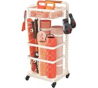 IXMLDAXD Yoga mat Support， Yoga Mat Storage Rack Basket Removable Household Badminton Racket Holder Gym Organizer(White)