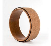 IXMLDAXD Yoga ring， Yoga Support Wheel Massage Back Bend Pilates Circle Cork Wood Color