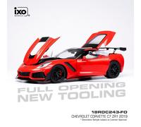 IXO 1/18 Scale 2019 Chevrolet Corvette C7 ZR1-Red-With Opening Parts-18RDC243-FO