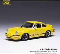 IXO Model Car Porsche 911 Carrera RS 2.7 – Yellow with Black Stripes – 1973 – 1:43 scale