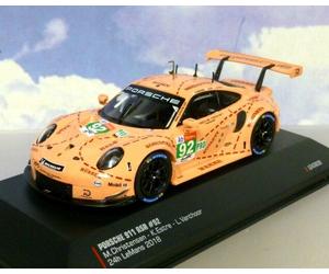 IXO 1/43 PORSCHE 911 RSR #92 "PINK PIG" GTE CLASS WINNER LE MANS 2018 LE43020
