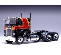 IXO DIECAST 1/43 1993 FREIGHTLINER FLA TRUCK CAB/TRACTOR BLACK RED STRIPES TR215