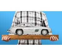 Ixo (Parent) Mercedes 300 Sl Silver 1/8 Scale Full Metal Kit